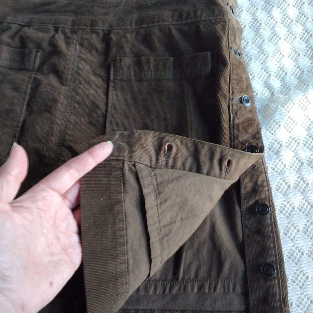 *SOLD* Free People Olive Corduroy Mini Skirt - Picture 4 of 6